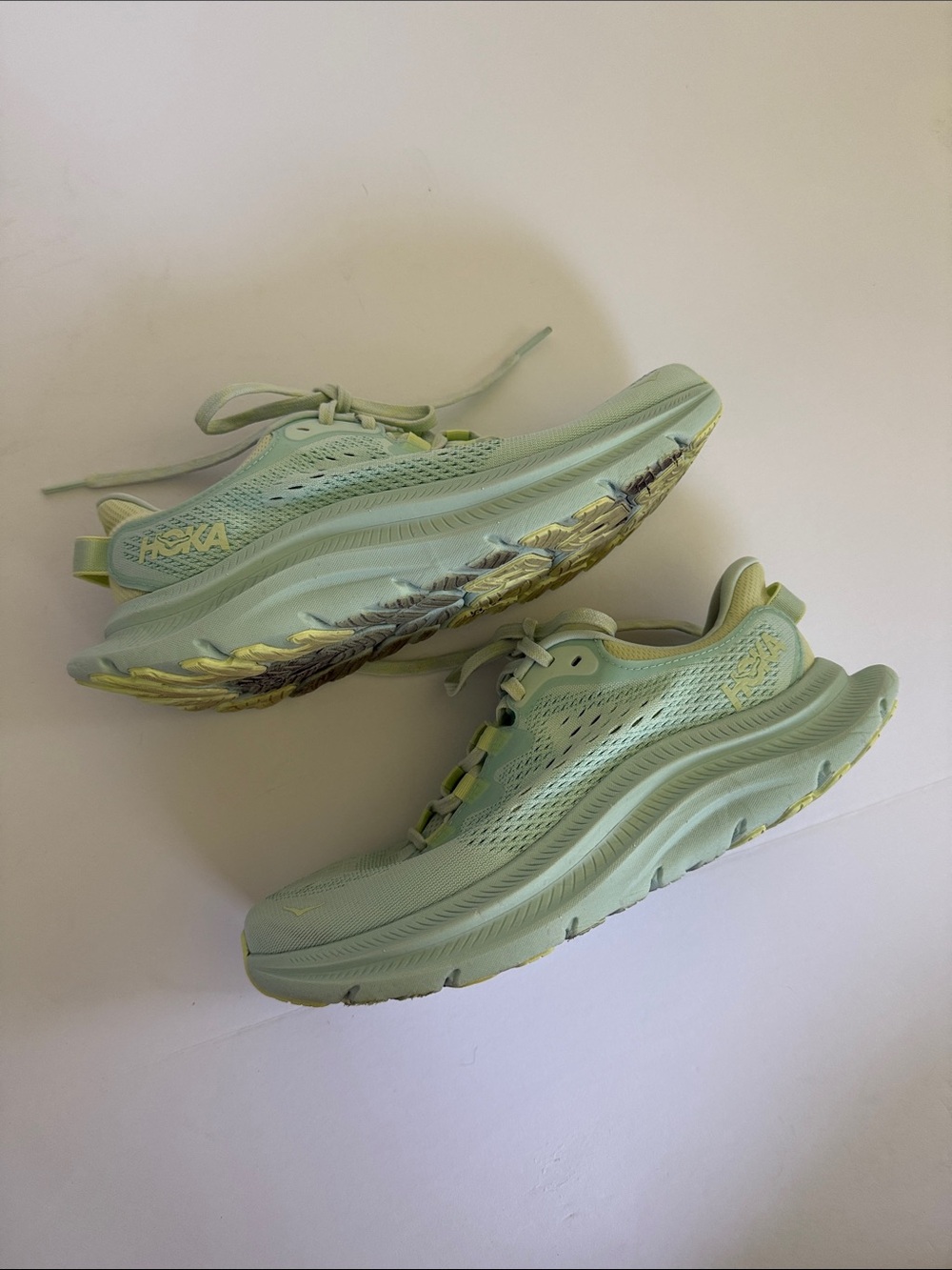 HOKA Kawana 2 Women’s Running Shoes Mint Green Size 7 Athletic Walking - Picture 4 of 12